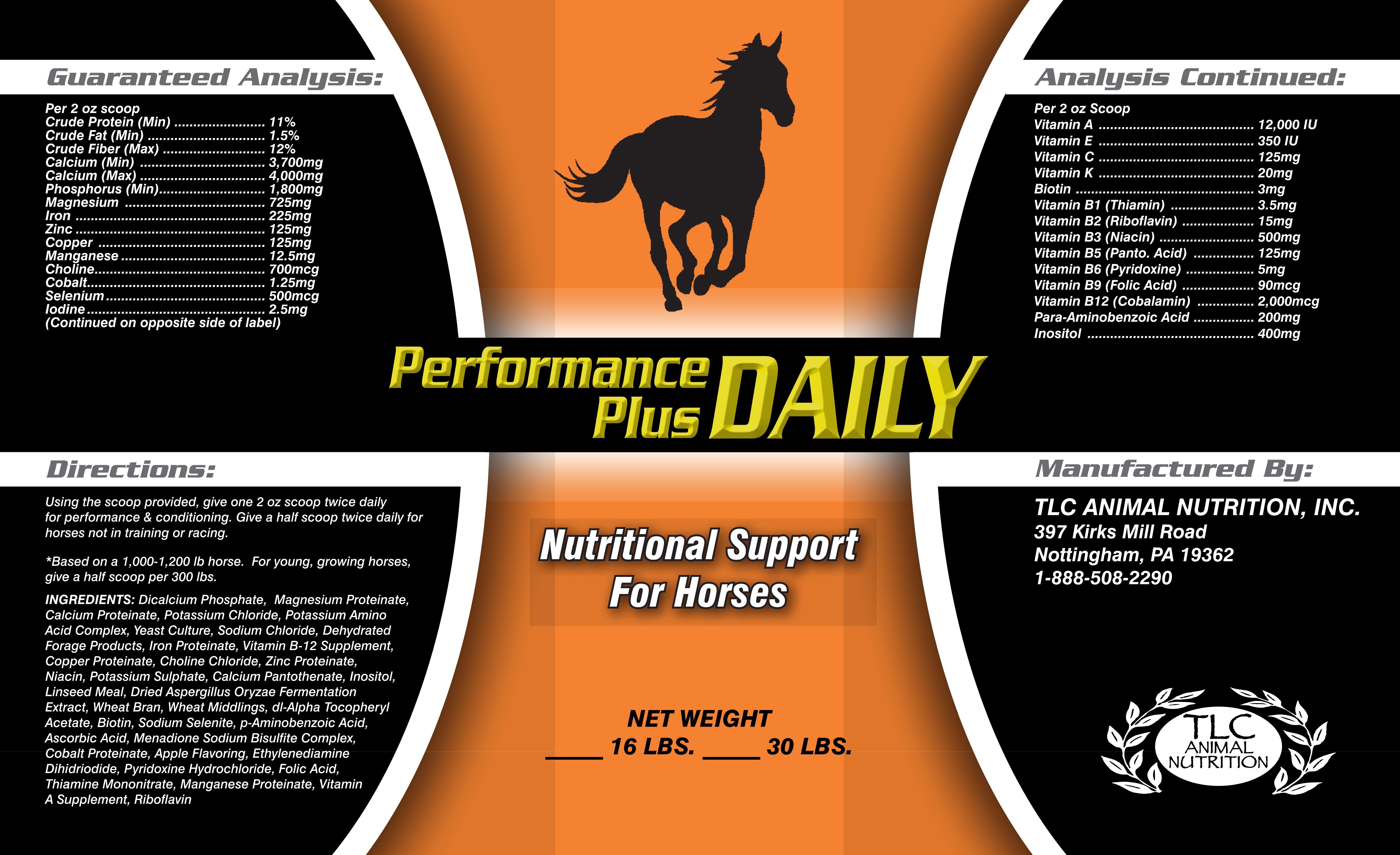 Performance Plus Daily ration balancer for grass hay TLC Animal